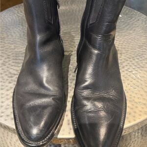Donald J. Pliner Black Leather Men's Boots Made in the mountains of Italy